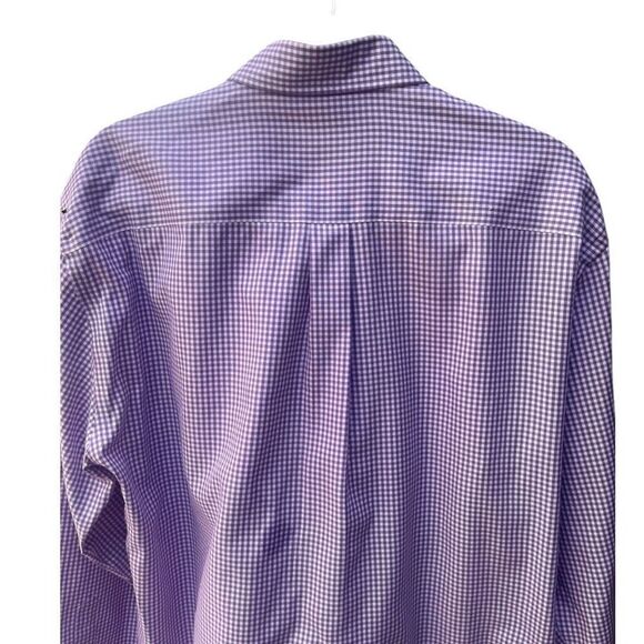 Men’s Peter Millar Purple Check Long Sleeve Button Down Shirt Size Large - Picture 4 of 5